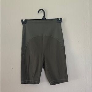 Lululemon Blissful Bend Olive Green High-Waisted Shorts 4